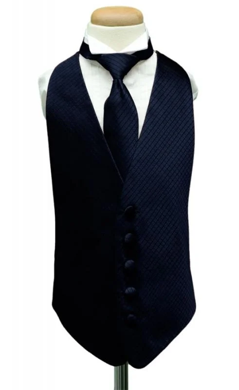 Navy Palermo Kids Tuxedo Vest