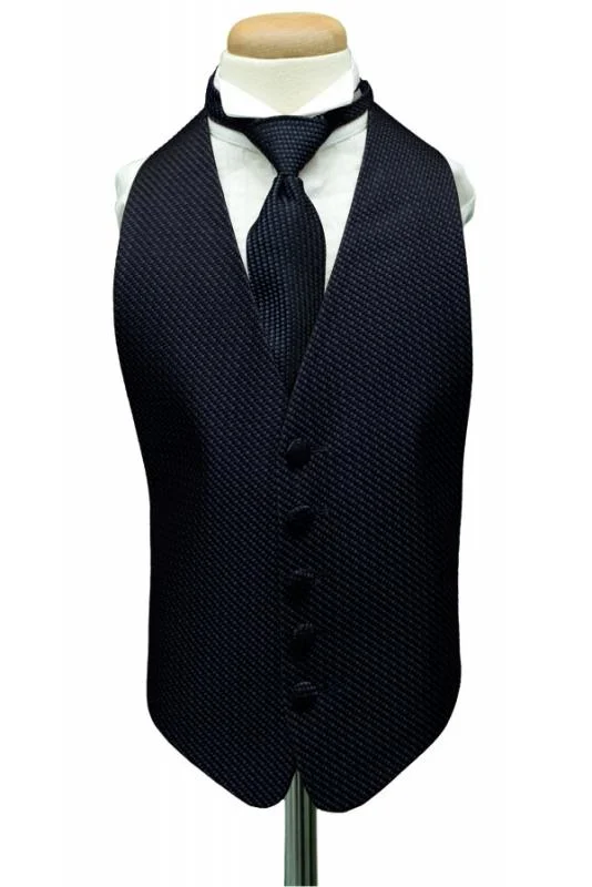 Navy Venetian Kids Tuxedo Vest