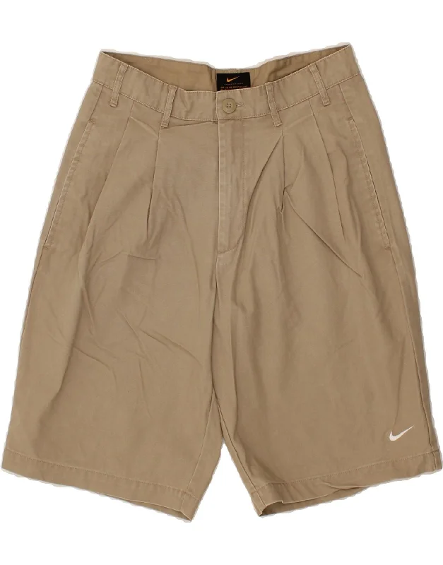 NIKE Mens Chino Shorts Medium W30 Beige Cotton