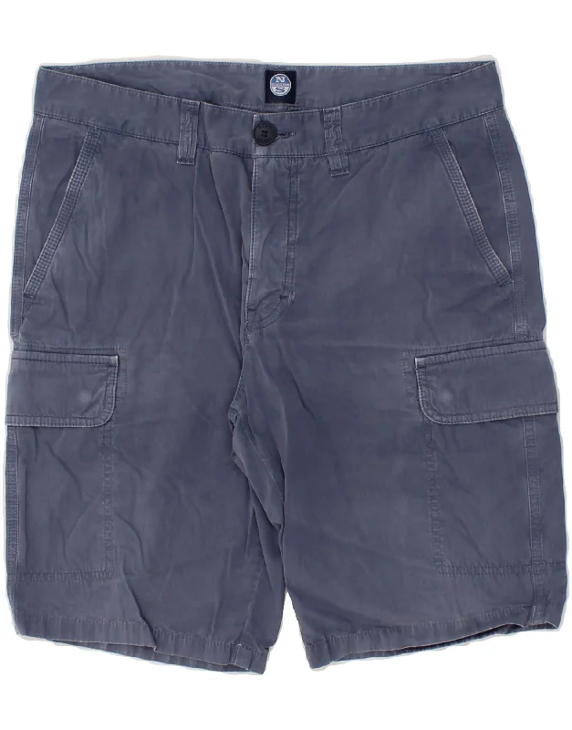 NORTH SAILS Mens Cargo Shorts W31 Medium Blue Cotton