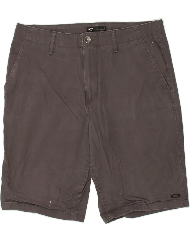 OAKLEY Mens Regular Fit Chino Shorts W34 Large Grey Cotton