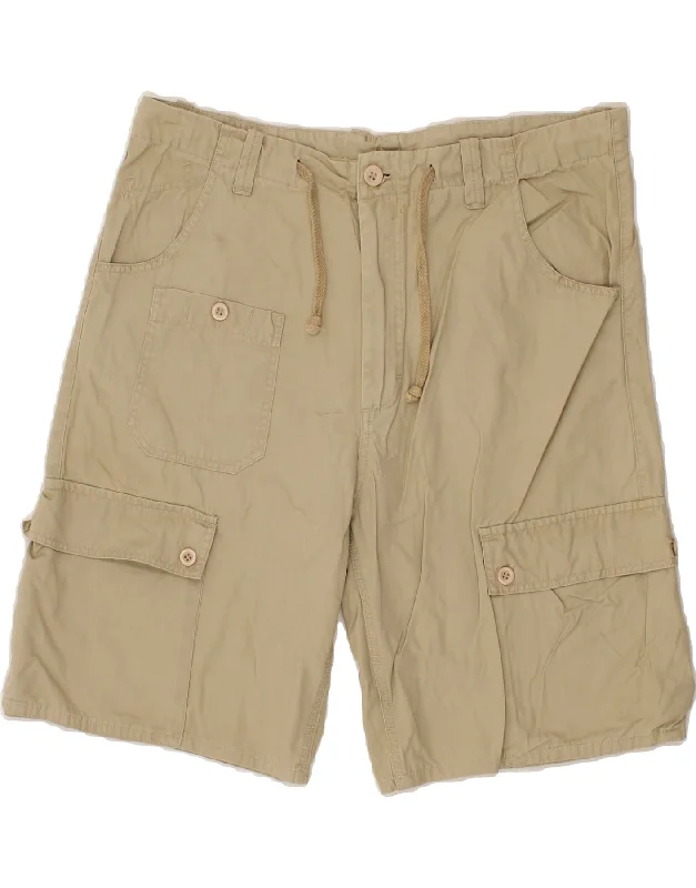 OVIESSE Mens Cargo Shorts IT 52 XL W38 Beige Cotton