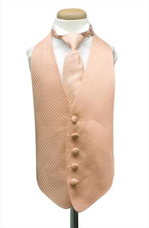 Peach Palermo Kids Tuxedo Vest