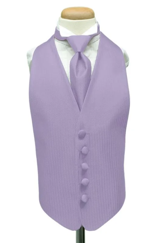 Periwinkle Herringbone Kids Tuxedo Vest