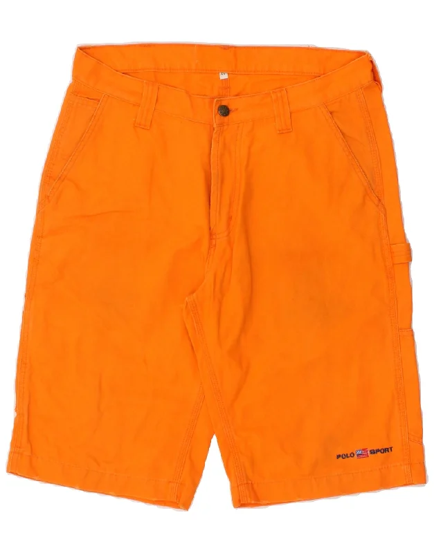 POLO RALPH LAUREN Mens Denim Shorts W34 Large Orange