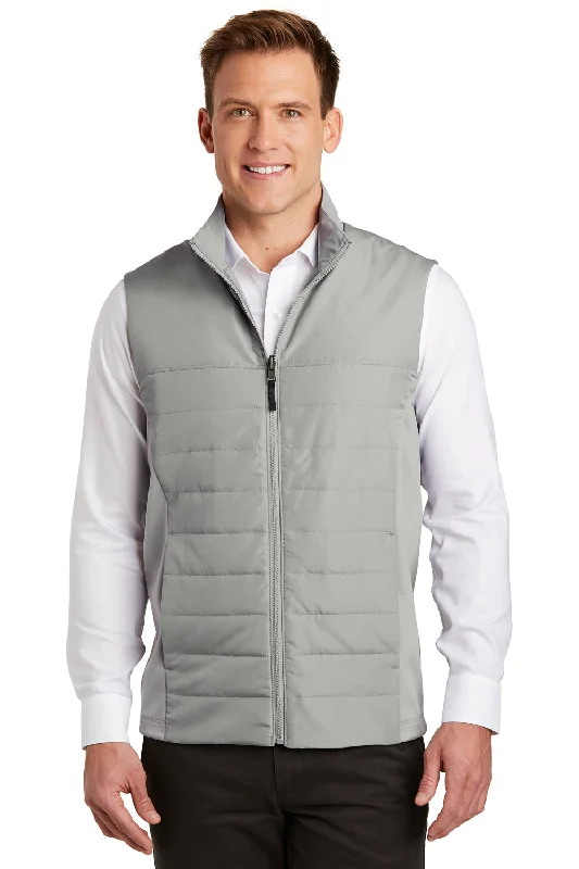 Port Authority Mens Collective Wind & Water Resistant Full Zip Vest - Gusty Grey