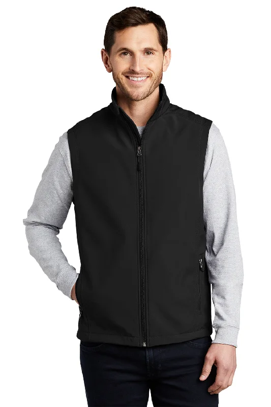 Port Authority Mens Core Wind & Water Resistant Full Zip Vest - Black