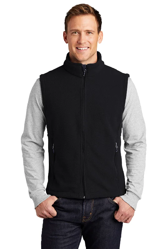 Port Authority Mens Full Zip Fleece Vest - Black