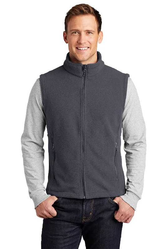 Port Authority Mens Full Zip Fleece Vest - Iron Grey