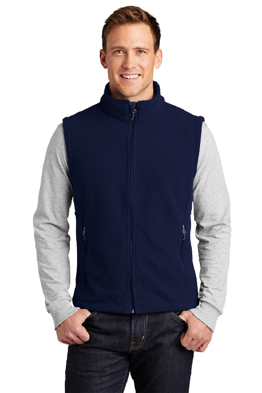 Port Authority Mens Full Zip Fleece Vest - True Navy Blue