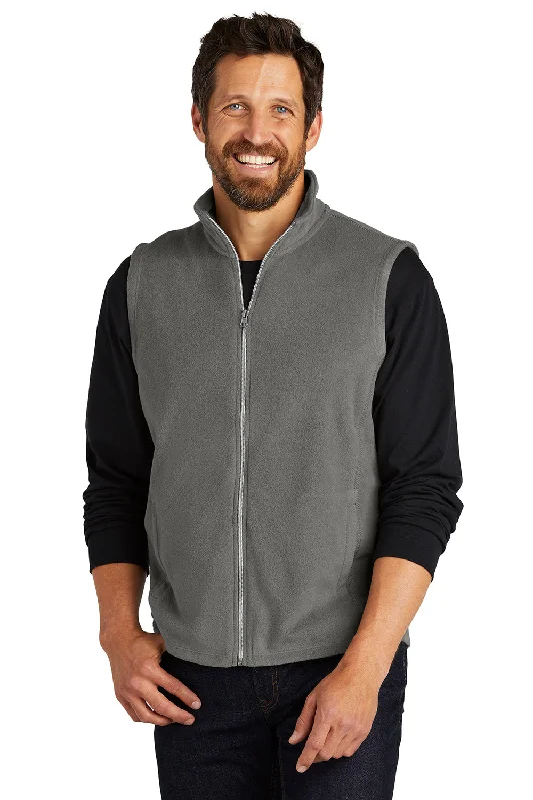 Port Authority Mens Pill Resistant Microfleece Full Zip Vest - Pearl Grey