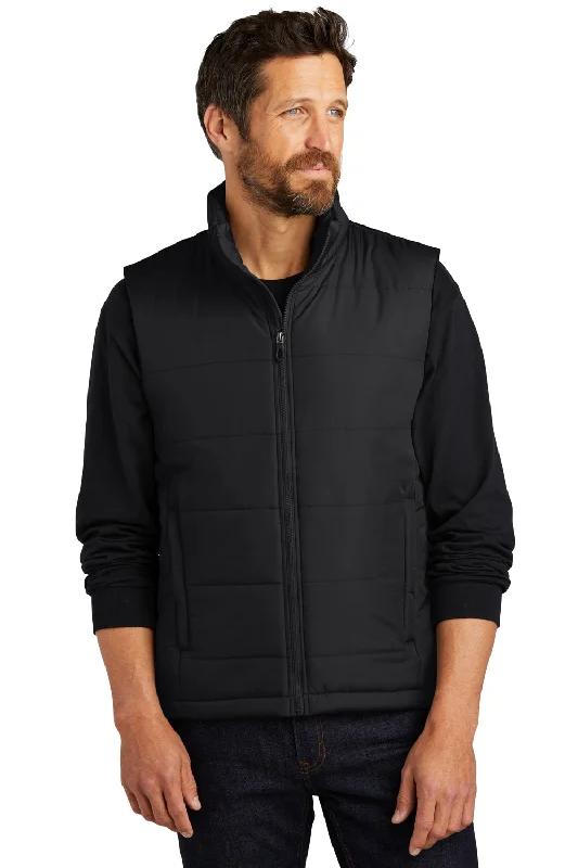 Port Authority Mens Water Resistant Full Zip Puffer Vest - Deep Black