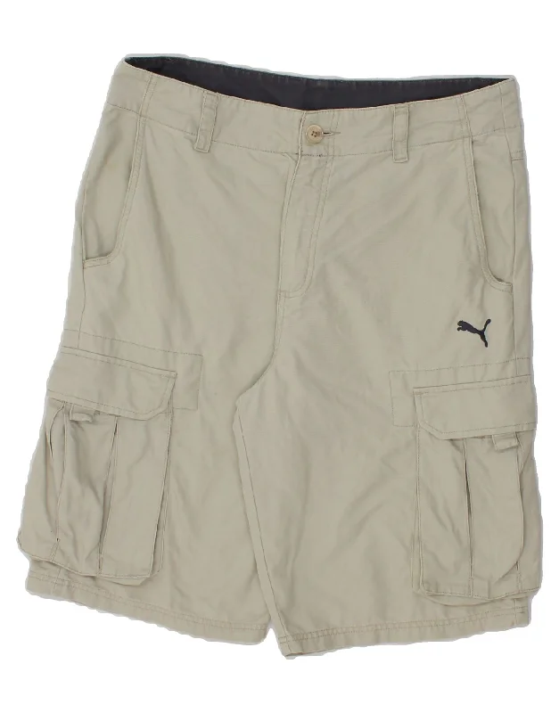 PUMA Mens Cargo Shorts Medium W34  Beige