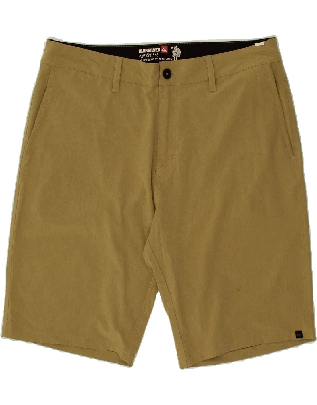 QUIKSILVER Mens Chino Shorts W34 Large  Beige Polyester