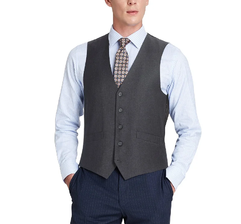 Renoir 202-1 Men's Classic Fit Suit Separate Vest - Charcoal