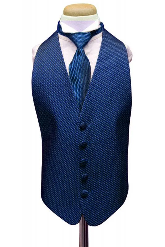 Royal Blue Venetian Kids Tuxedo Vest