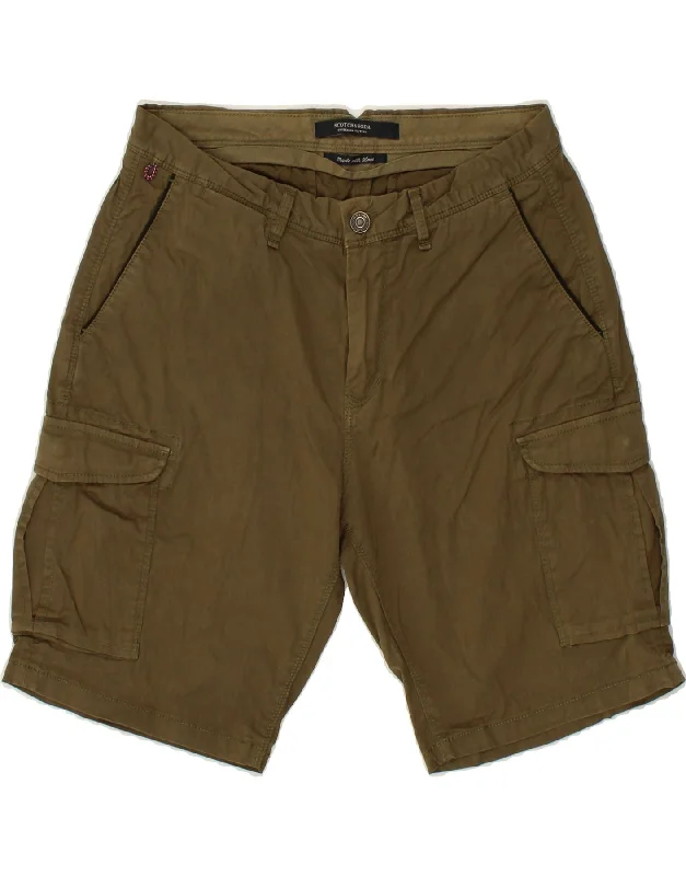 SCOTCH & SODA Mens Cargo Shorts W28 Small Khaki Cotton