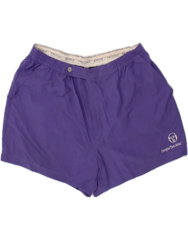 SERGIO TACCHINI Mens Chino Shorts IT 56 3XL W40  Purple Polyamide