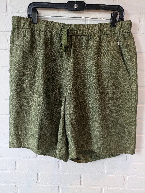 Shorts By Eileen Fisher In Green, Size: 12