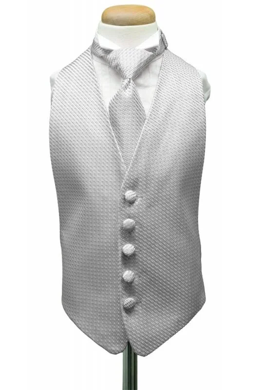 Silver Venetian Kids Tuxedo Vest