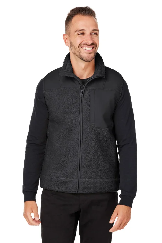 Spyder Mens Venture Sherpa Full Zip Vest - Black