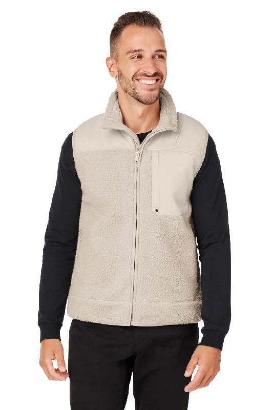 Spyder Mens Venture Sherpa Full Zip Vest - Natural