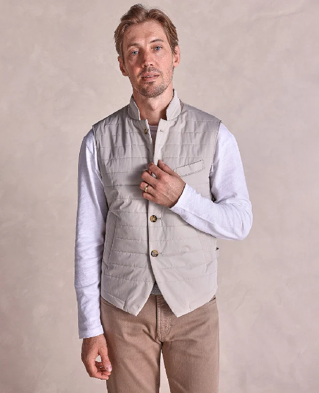 The Beckett - Nylon Shell Vest - Ecru