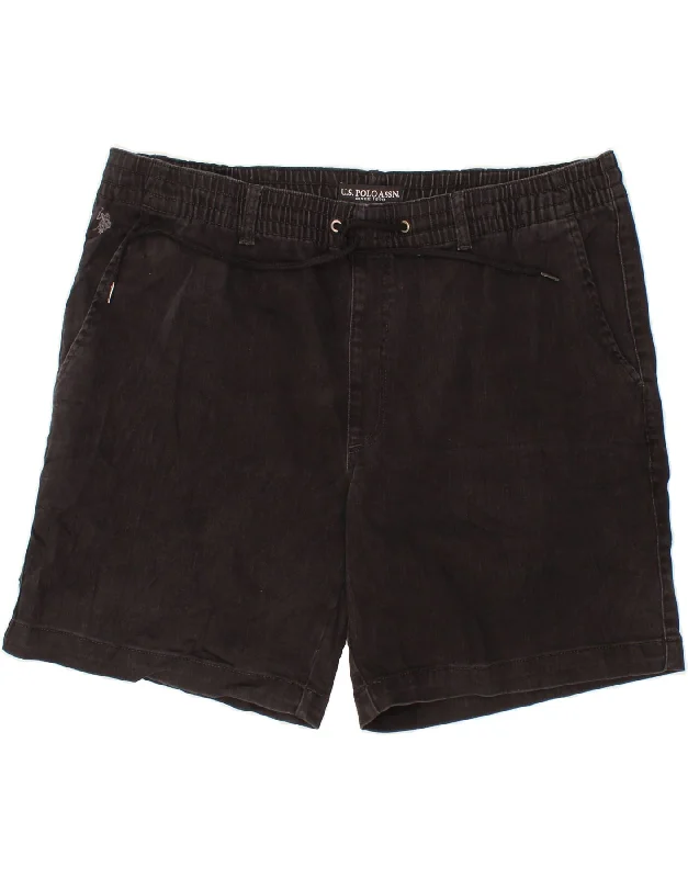 U.S. POLO ASSN. Mens Denim Shorts 2XL W42 Black Cotton