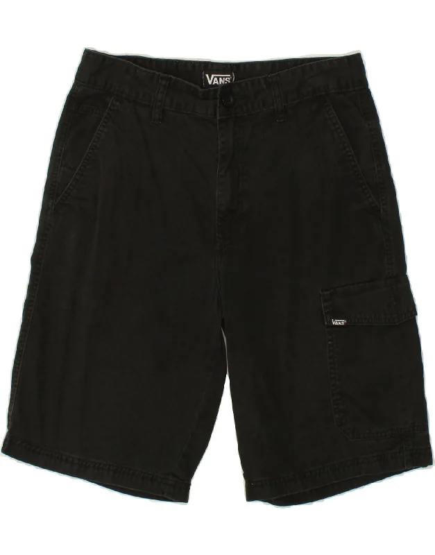 VANS Mens Cargo Shorts W30 Medium Black Cotton