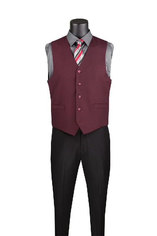 Vinci OV-900 Slim Fit  Vest Burgundy