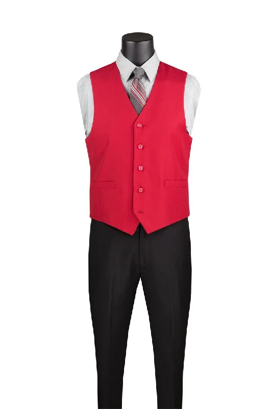 Vinci OV-900 Slim Fit  Vest Red