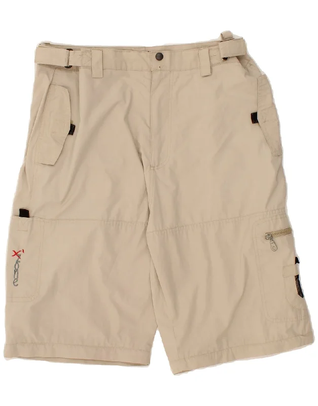 VINTAGE Mens Cargo Shorts 2XL W36  Beige Polyester