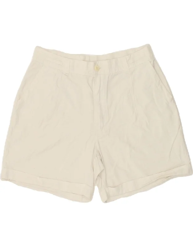 VINTAGE Mens Chino Shorts W34 Large White Cotton