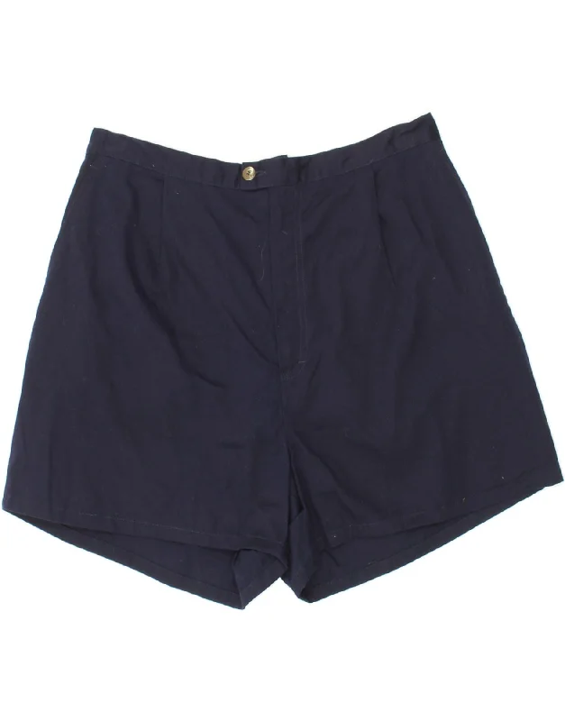 VINTAGE Mens Pegged Chino Shorts IT 56 XL W38 Navy Blue Cotton