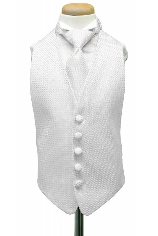 White Venetian Kids Tuxedo Vest