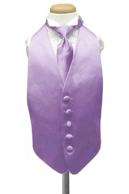 Wisteria Luxury Satin Kids Tuxedo Vest