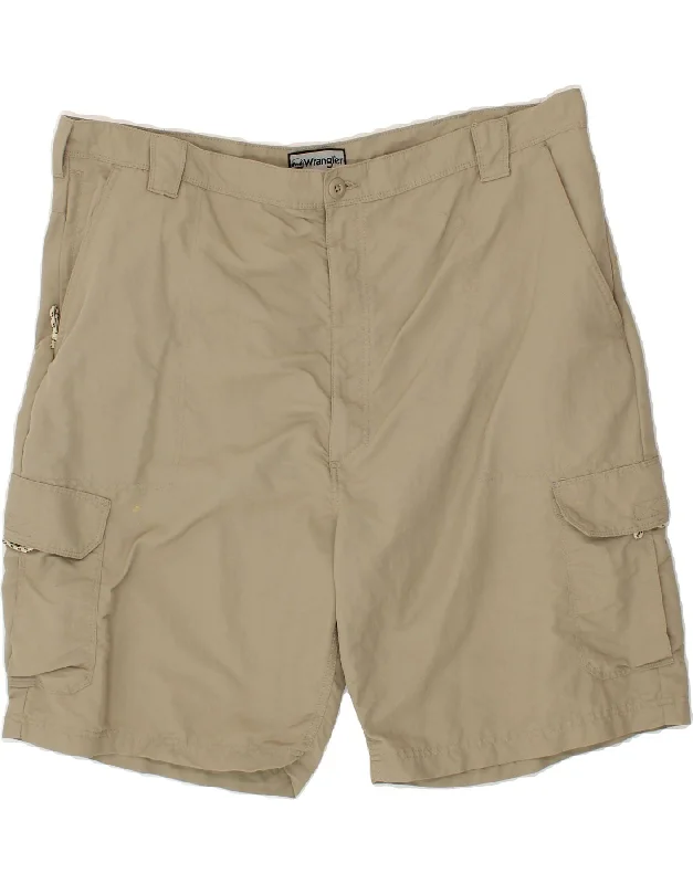 WRANGLER Mens Cargo Shorts W44 2XL Beige Cotton