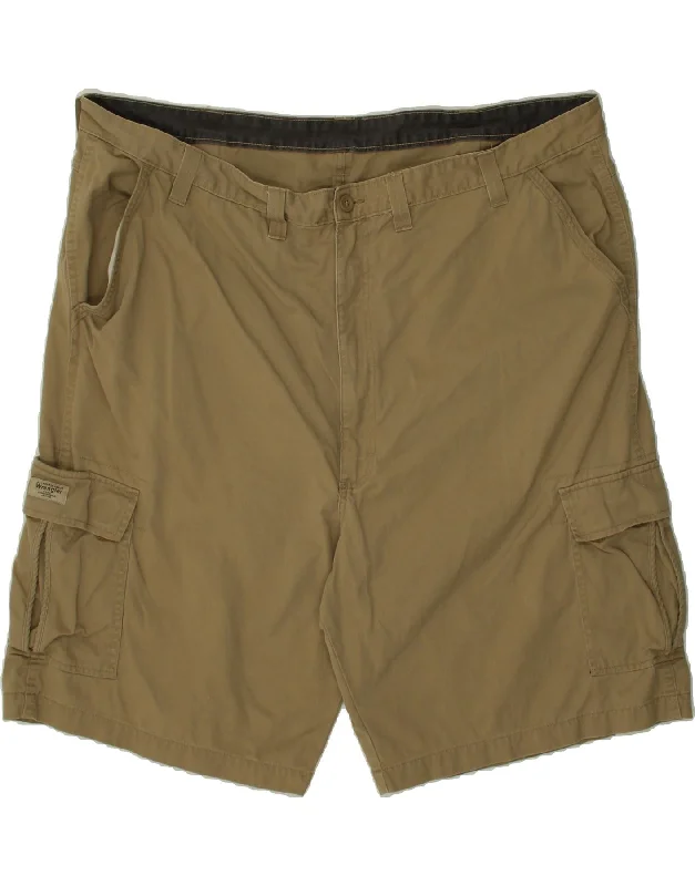 WRANGLER Mens Cargo Shorts W48 4XL Khaki Cotton