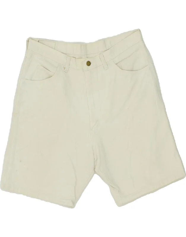 WRANGLER Mens Denim Shorts W36 Large  White Cotton