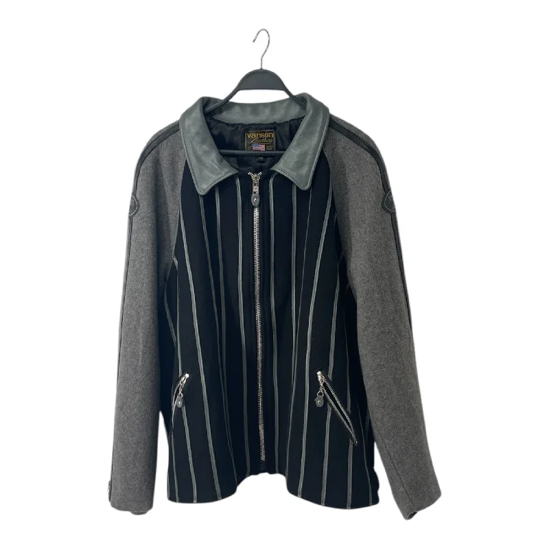 VANSON/Jacket/XXXL/Wool/BLK/Stripe/STRIPED VANSON