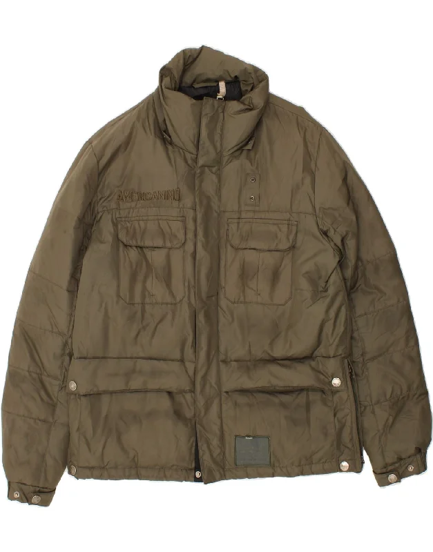 AMERICANINO Mens Utility Jacket UK 38 Medium Khaki