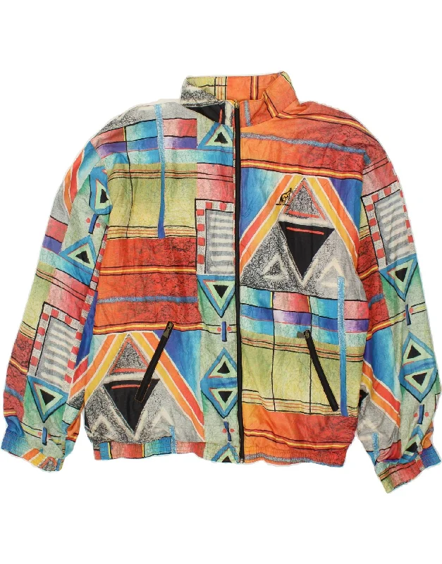 AUSTRALIAN L'ALPINA Mens Bomber Jacket IT 52 XL Multicoloured Geometric