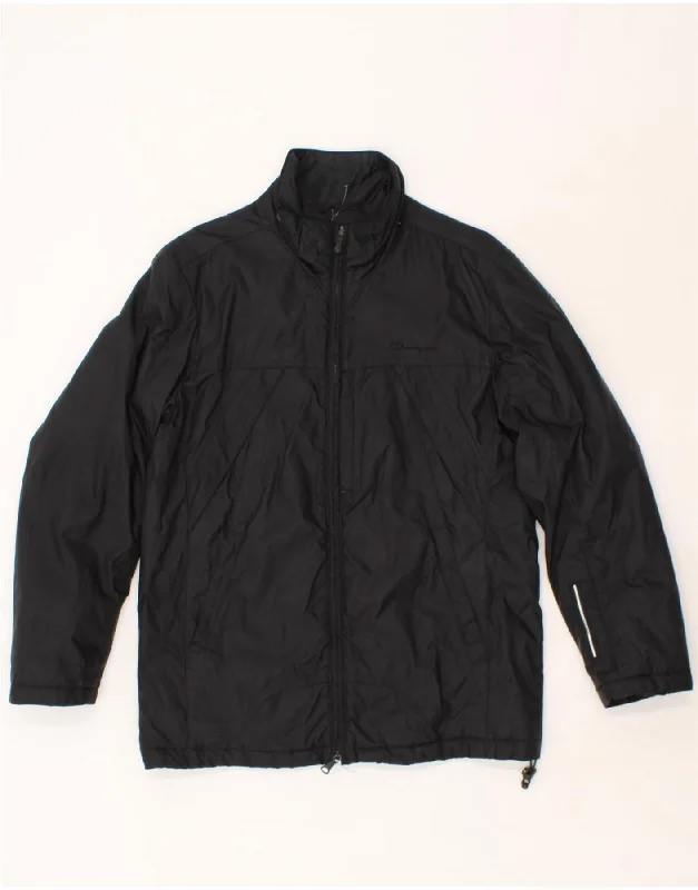 CHAMPION Mens Windbreaker Jacket UK 36 Small Black Polyamide