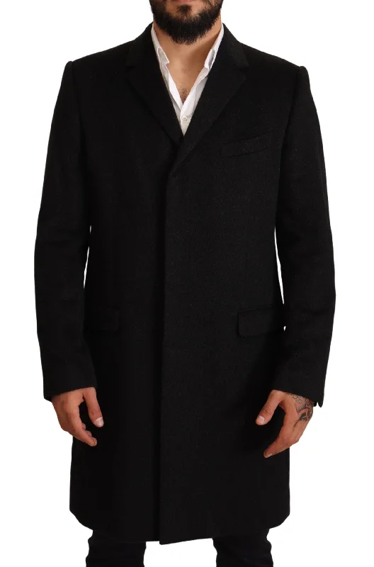 Dolce & Gabbana Elegant  Long Overcoat in Pure Men's Cashmere