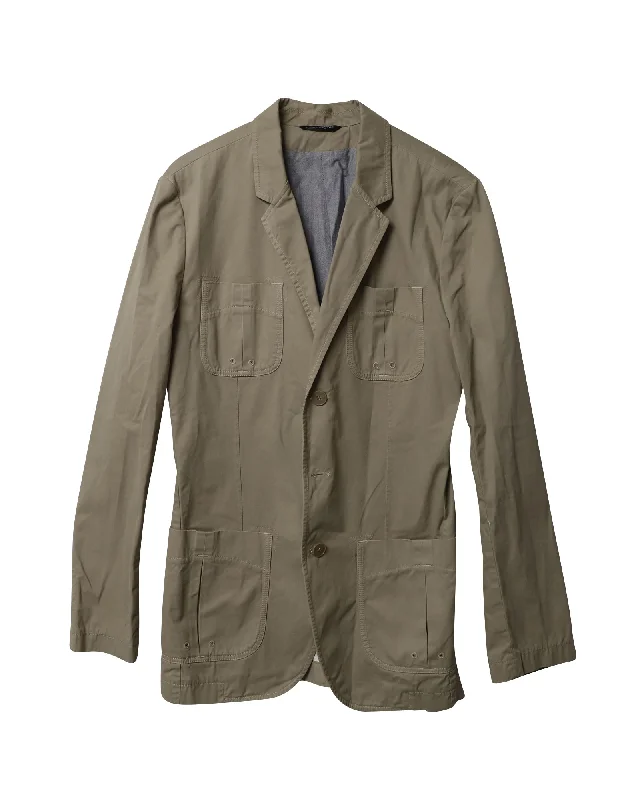 Dolce & Gabbana Workwear Blazer in Beige Cotton