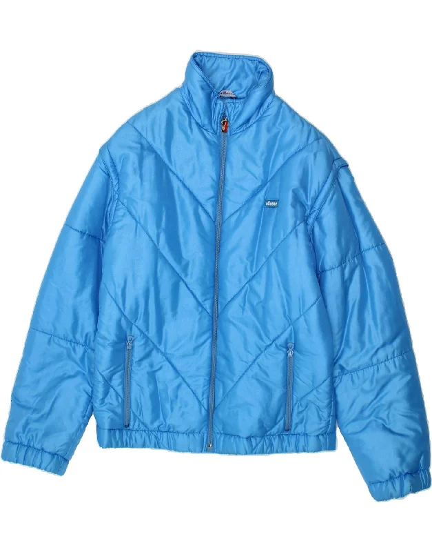 ELLESSE Mens Padded Jacket UK 38 Medium Blue Nylon