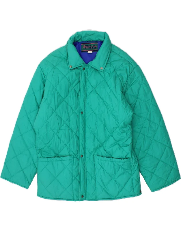 FILA Mens Quilted Jacket IT 54 2XL Green Polyester