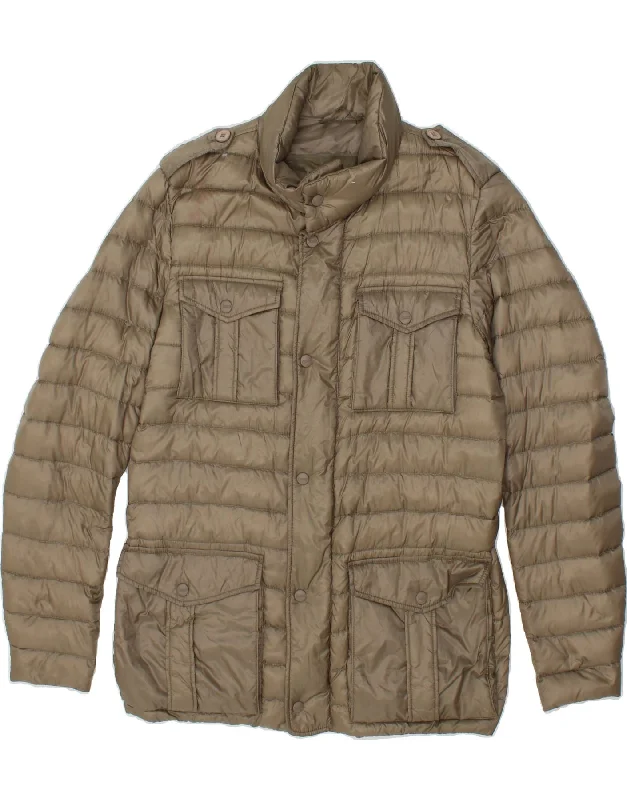 HERNO Mens Padded Jacket IT 50 Large Beige Nylon