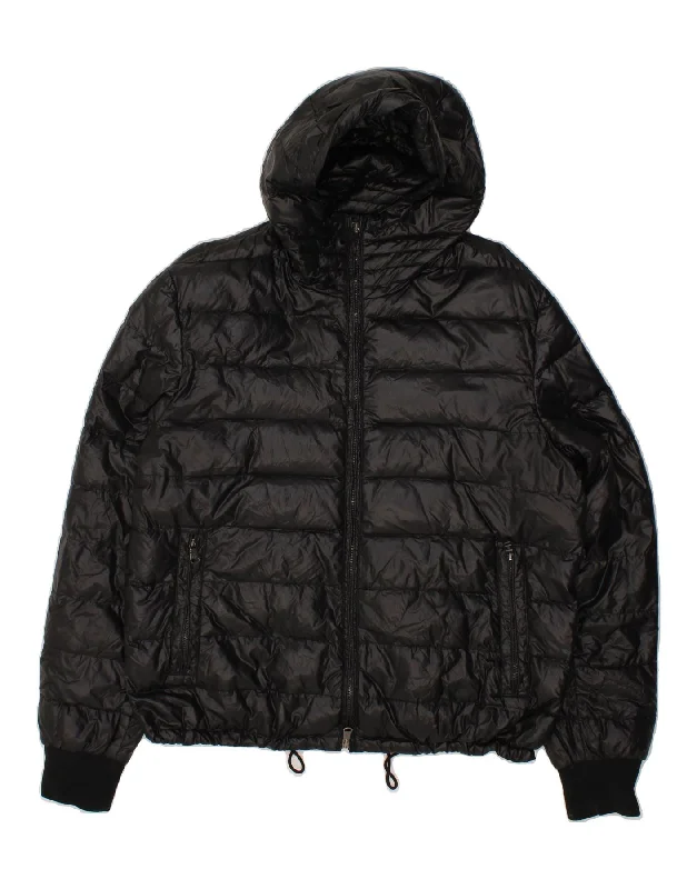 MARINA YACHTING Mens Hooded Padded Jacket IT 54 2XL Black Polyamide