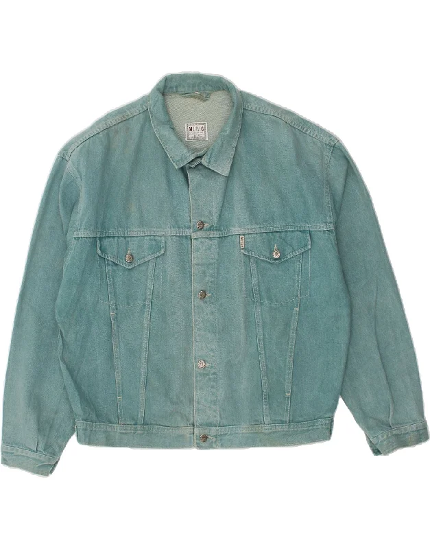 MUSTANG Mens Denim Jacket UK 44 2XL Blue